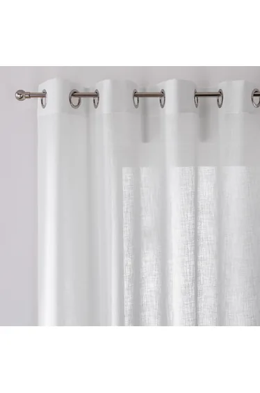 Linen Effect Single Voile Panel with Eyelet Header