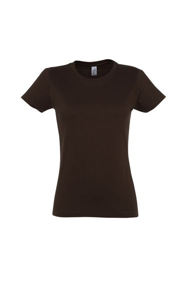 SOLS Womens/Ladies Imperial Heavy Short Sleeve T-Shirt - Chocolate