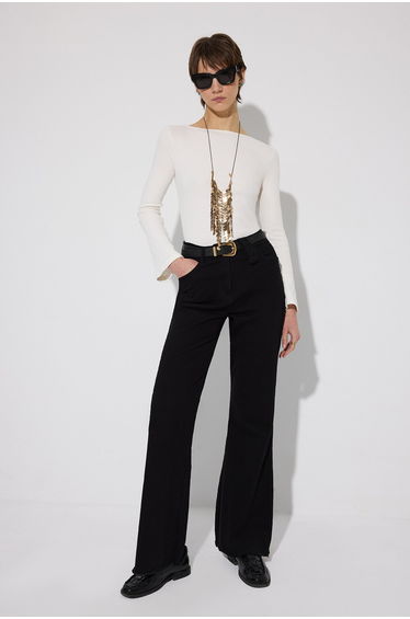 COTTON BOAT NECK BODYSUIT