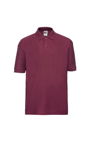 Russell Childrens/Kids Pique Polo Shirt - Burgundy