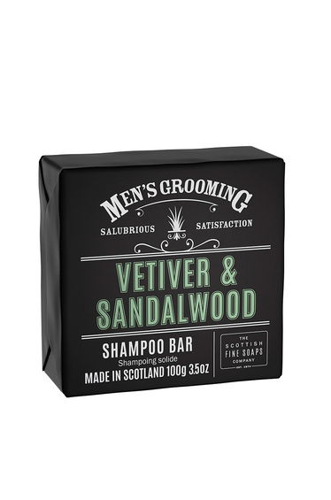 Scottish Fine Soaps Vetiver & Sandalwood Shampoo Bar Wrapped 100g