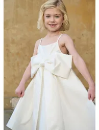 Gabriella Bow Pleat Dress - White - 6