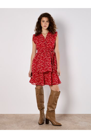 Ditsy Floral Chiffon Mini Dress