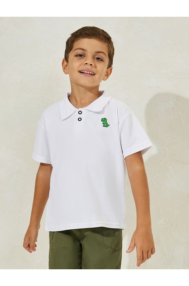Dinosaur Print Polo T-Shirt
