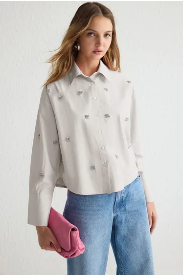 Stone Stone Accessories Detailed Woven Shirt