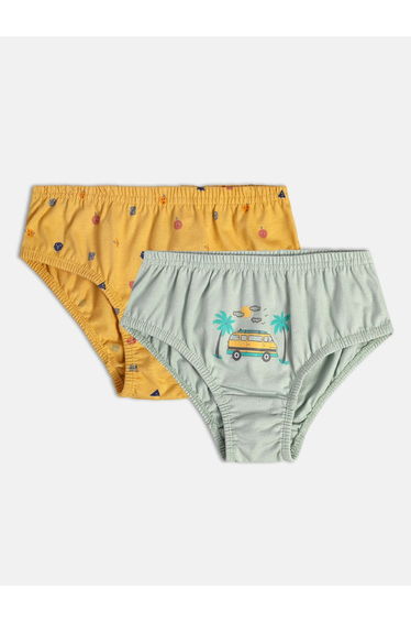 Pack of 2 - Boys Cotton Knitted Briefs