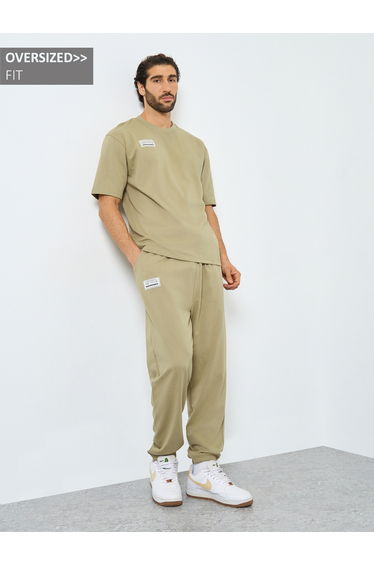 Badge Oversized T-Shirt and Elasticated Joggers Co-Ords