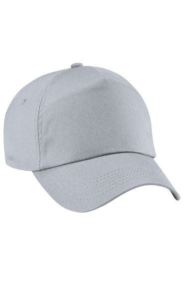 Beechfield Unisex Plain Original 5 Panel Baseball Cap (Pack of 2) - Light Grey