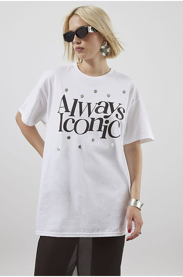 White Short Sleeve Always Iconic T-shirt