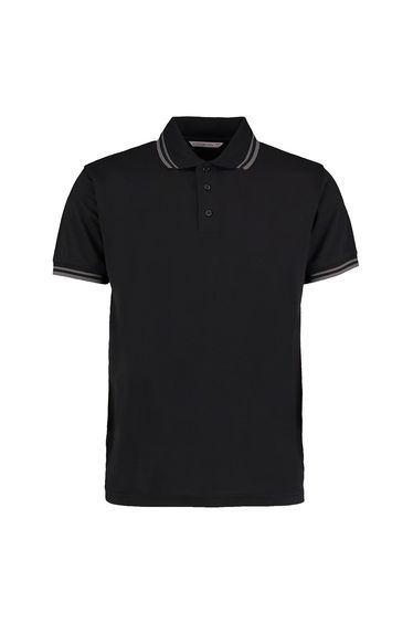 Kustom Kit Tipped Classic Polo Shirt - Black