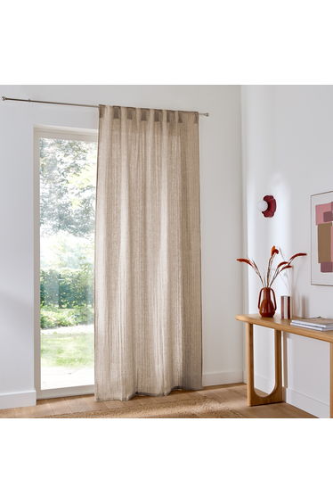 Elki Cotton Muslin/Linen Curtain with Concealed Tab Top