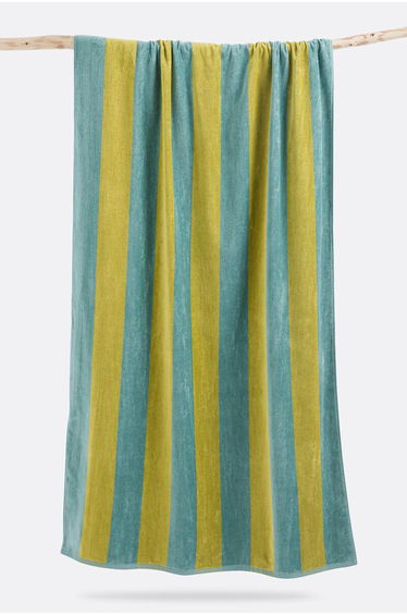 Anduze Stripe 100% Cotton Velour Beach Towel