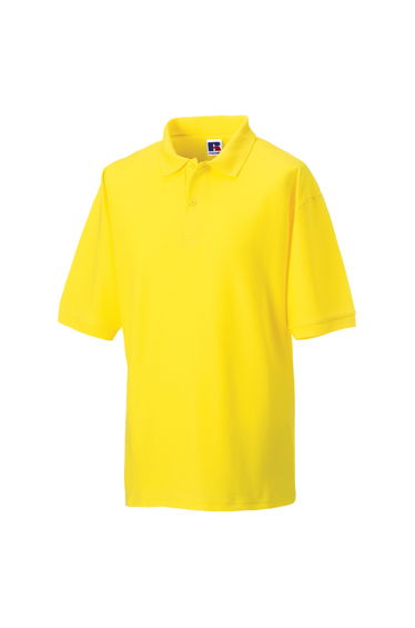 Russell Mens Classic Short Sleeve Polycotton Polo Shirt - Yellow