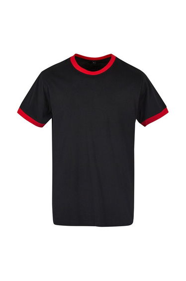 Mens T-Shirt - Black/City Red