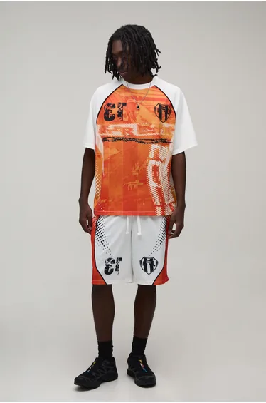 Afterlight Airtex Short Tracksuit - orange