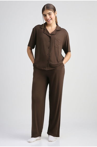 Wide Leg Pyjama Lounge Pants