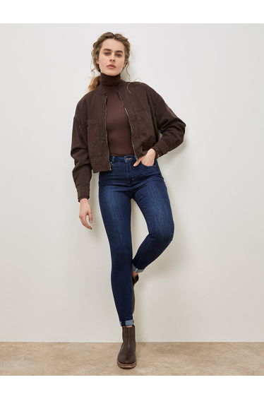 Lightweight Denim Bomber Jacket