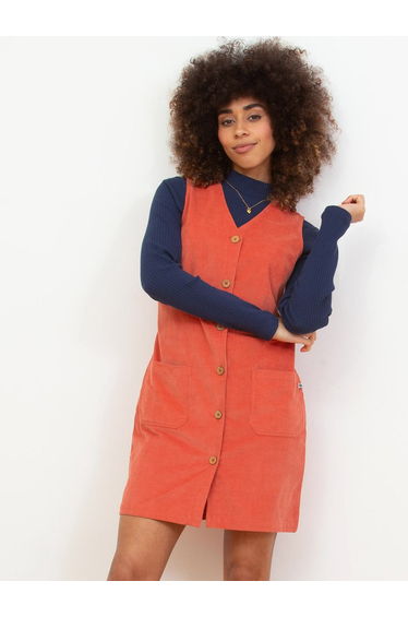 Purewell cord pinafore dress