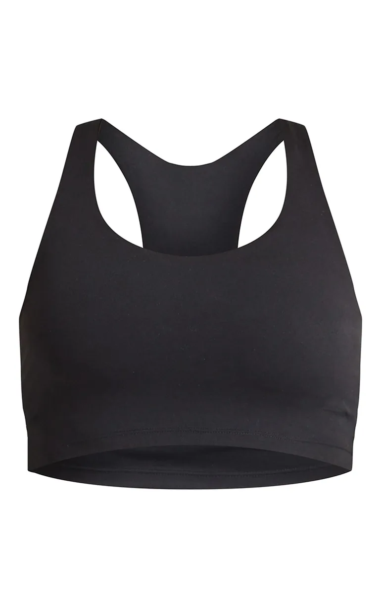 Black Sculpt Double Layer Padded Sports Bra - 4