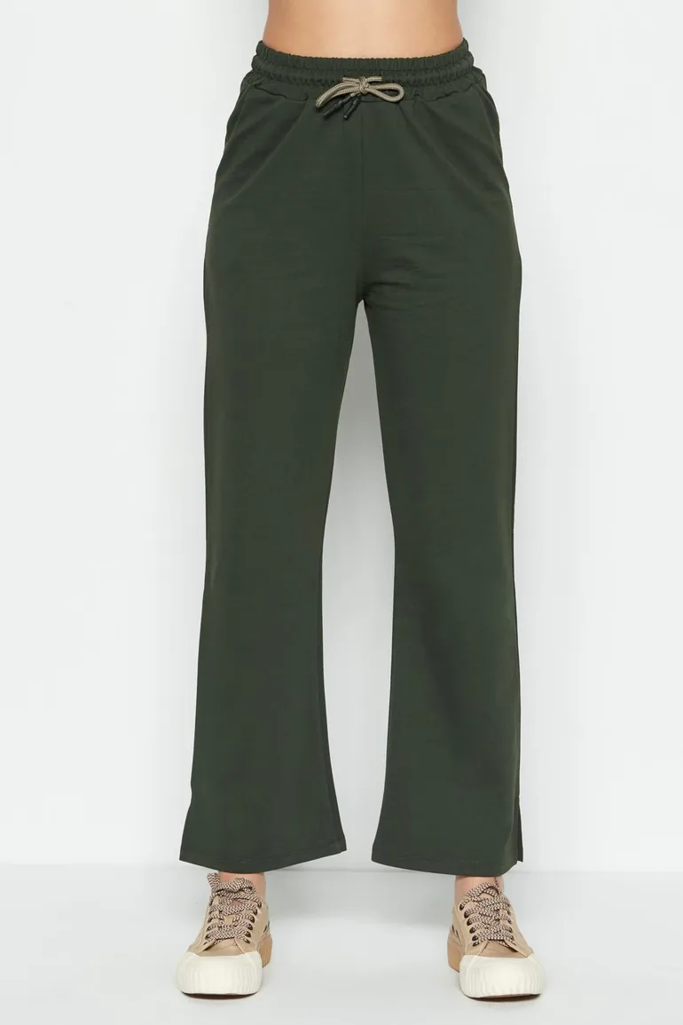 Slit Bell-bottomed Tracksuit Bottoms 741 - 1