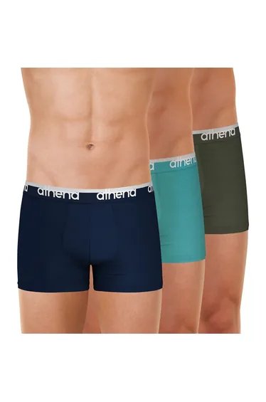 سروال داخلي شورت بوكسر سادة عدد 3 