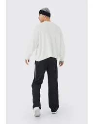 بنطلون رياضي بأرجل عريضة - 1