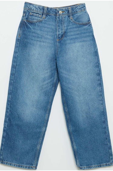 Baggy Fit Denim Trousers BLUE