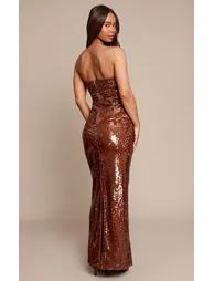 فستان ماكسي مزين بالترتر - 1