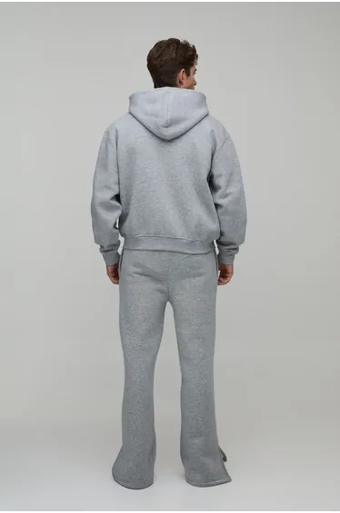 بنطلون رياضة بوهو مان رمادي بوت كت