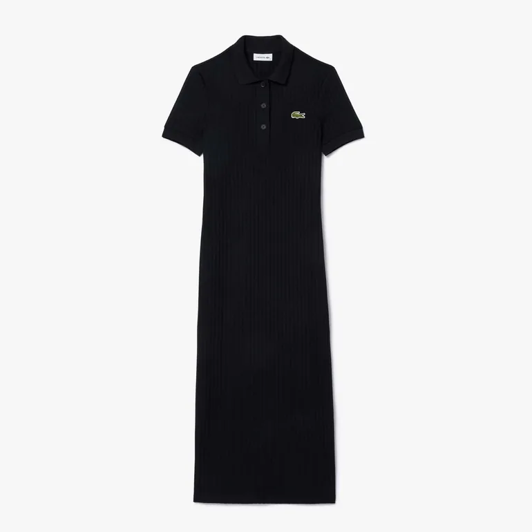 Women's Lacoste Long Slim-Fit Polo Dress in Black Lacoste Black : Day  Dresses : VogaCloset Oman