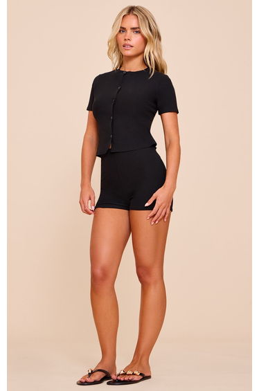 Petite Black Soft Touch Shorts