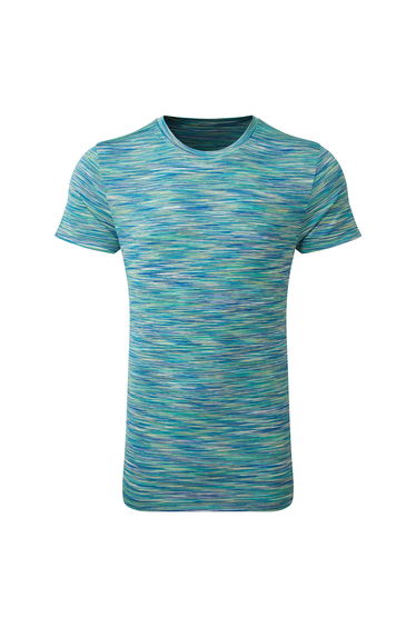 TriDri Adult Space Dye Performance T-Shirt - Green/Blue
