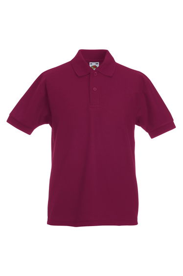 Fruit Of The Loom Childrens/Kids Unisex 65/35 Pique Polo Shirt - Burgundy