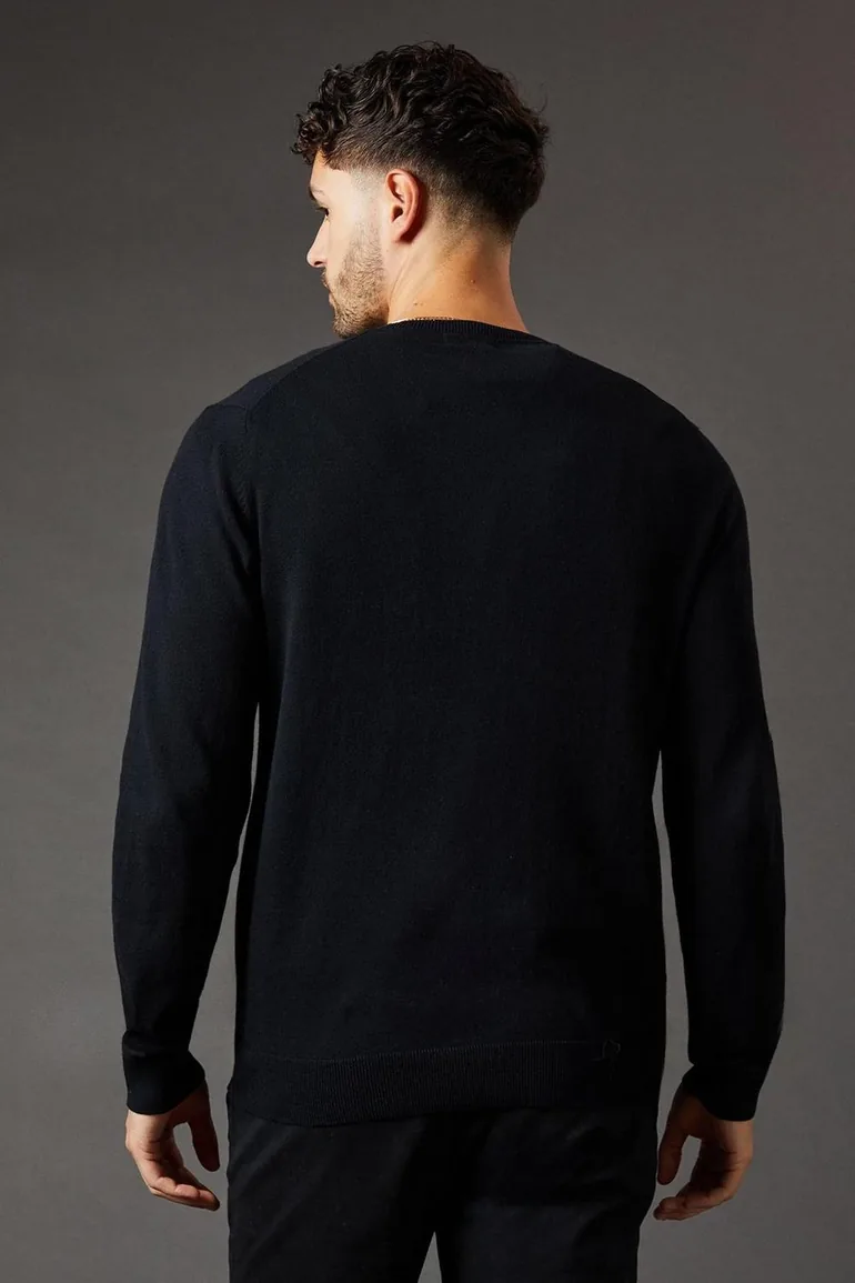 Cotton Rich V Neck Jumper - 3