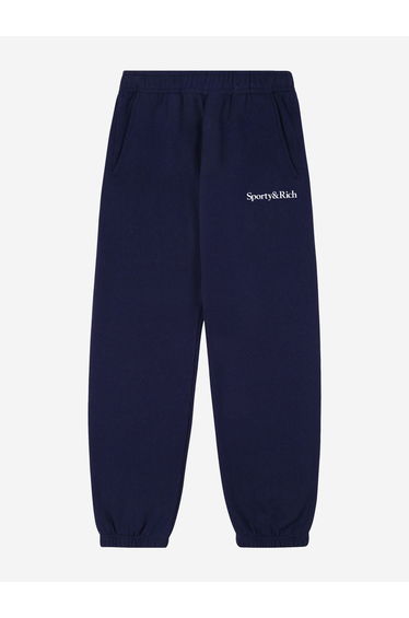 Sporty & Rich Kids Serif Logo Joggers in Navy