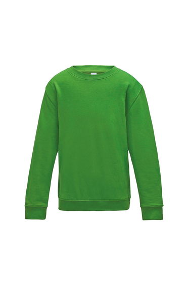 AWDis Just Hoods Childrens/Kids Plain Crew Neck Sweatshirt - Lime Green