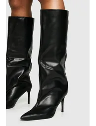 Wide Fit Extreme Wide Column Stiletto Knee High Boots - black - 1