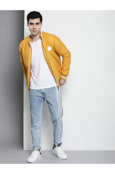 Men Dad Fit Paneled Jeans