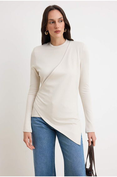 Stone Fitted Interlock Plain Knitted
