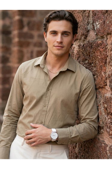 Men Brown Comfort Casual Shirt