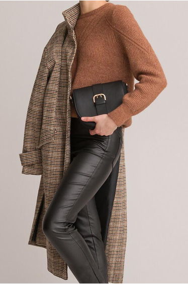 Coated Straight Trousers, Length 30.5"
