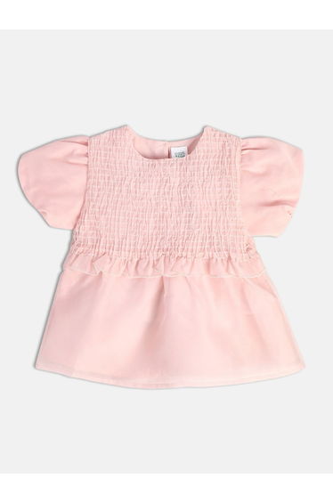 Girls Smocked Puff Sleeve Top