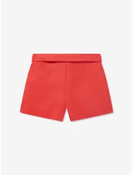 Girls Striped Mini Shorts in Red - 1