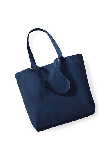 Westford Mill Organic Cotton Shopper Bag - 16 Litres (Pack of 2) - Navy Blue