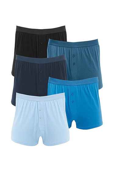 5 Pack Blue Loose Boxers
