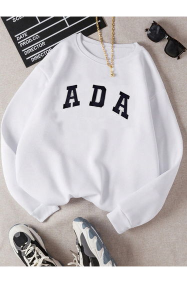 Girls Letter Print Long Sleeve Sweatshirt