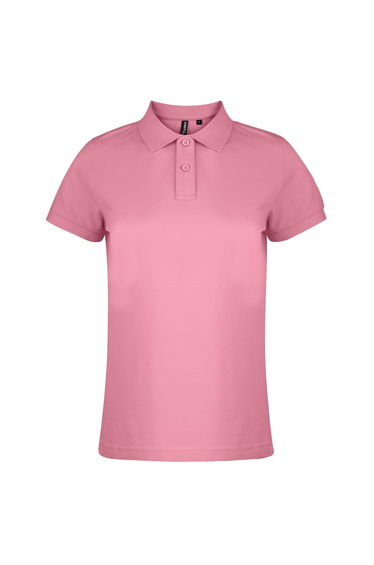Asquith & Fox Womens/Ladies Plain Short Sleeve Polo Shirt - Pink Carnation