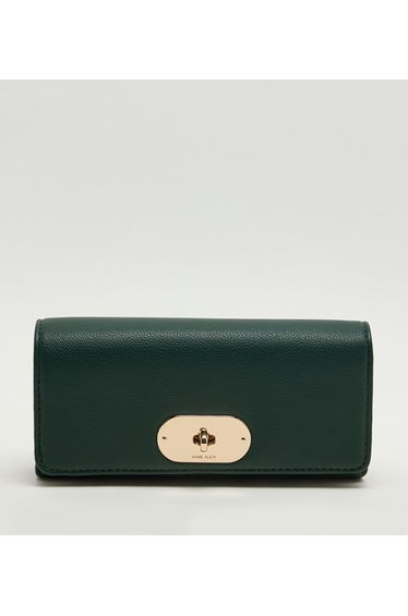 Anne Klein Twist Lock Flap Wallet