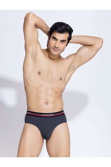 Pack of 2 - Solid Briefs with Elastic Waistband