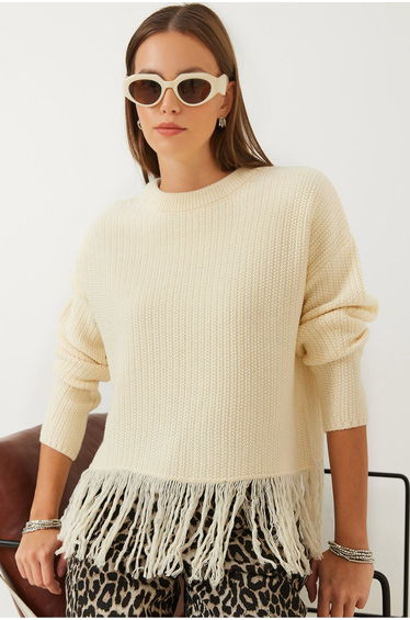 Women's Tassel Hem Knitwear Sweater